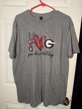 Georgia Bulldogs Grey Graphic Tee - Love Bulldogs (XL)
